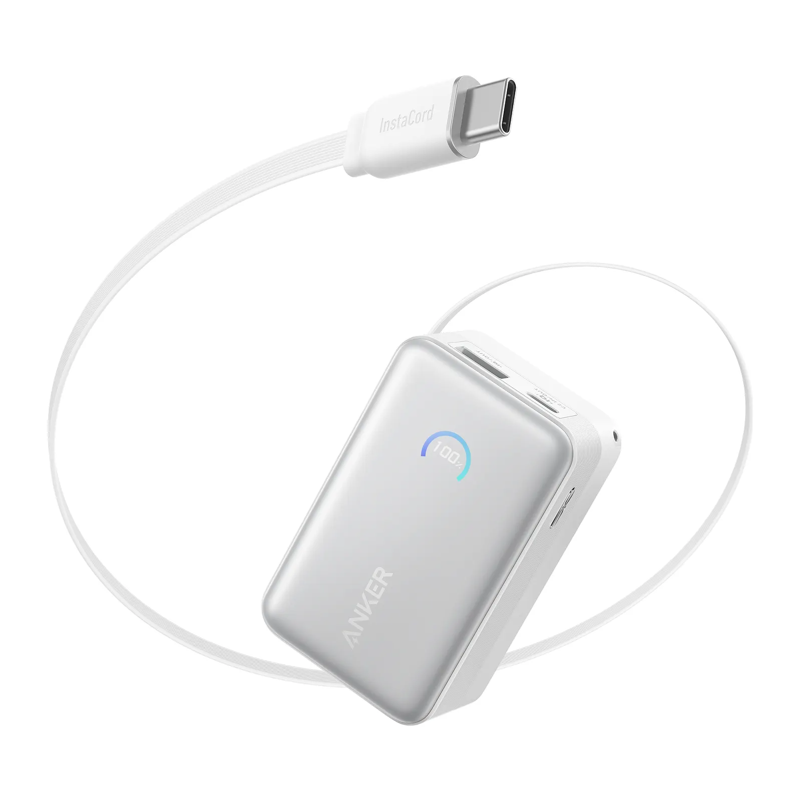 Anker Nano Power Bank (10.000 mAh, 45W, cavo USB-C retrattile)