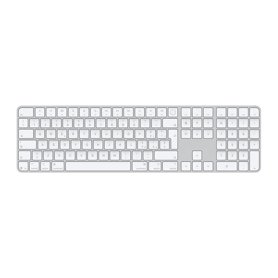 Apple Magic Keyboard con Touch ID e tastierino numerico (USB-C) Tasti bianchi