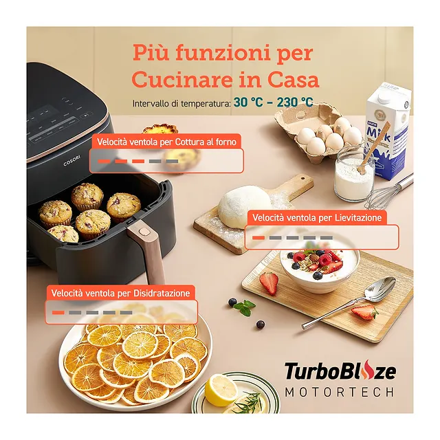 Cosori Turbo Blaze Chef Edition 6 L, vista 6