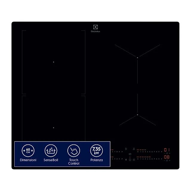 Electrolux Piano cottura a induzione Sense Boil 60 cm KIS62453I, vista 2