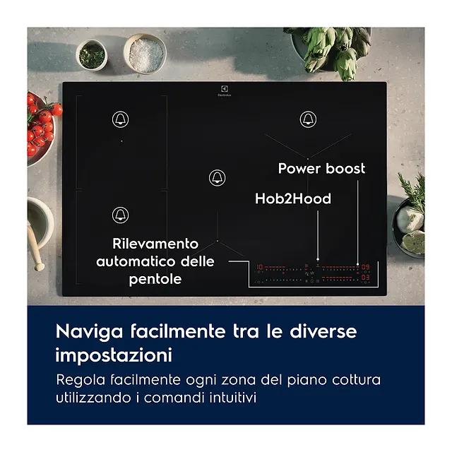 Electrolux Piano cottura a induzione Sense Boil 60 cm KIS62453I, vista 6