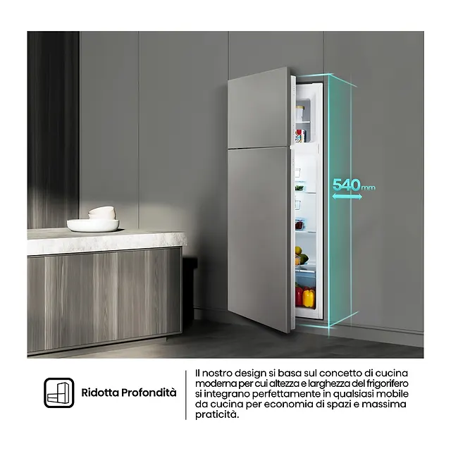 Hisense Frigorifero combinato da incasso 145 cm RI1P205NEWE, vista 4