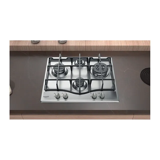 Hotpoint Piano cottura a gas 59 cm PCN 641 T/IX/HAR, vista 2