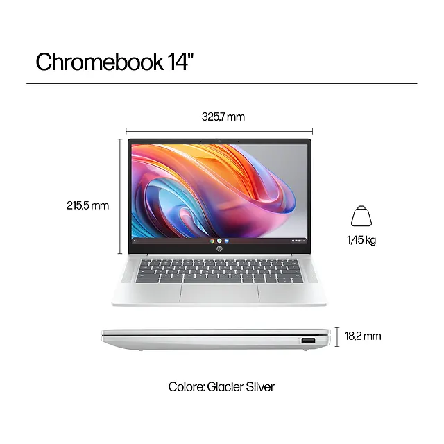 HP Chromebook 14a-nf0014nl (Core i3, 8 GB, 256 GB), vista 6