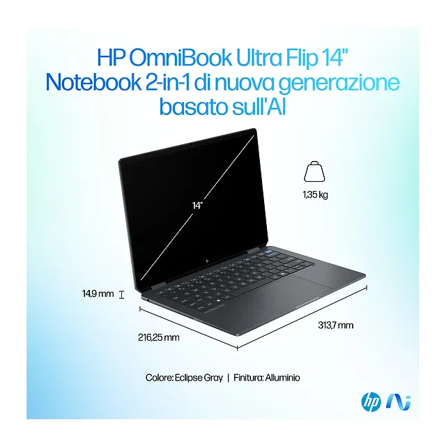 HP OmniBook Ultra Flip 14" (Core Ultra 7, 16 GB, 1 TB), vista 5