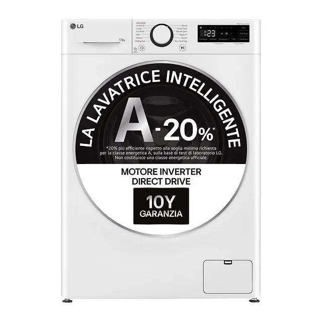 LG Lavatrice 13 kg F4R3013NSWB, vista 2