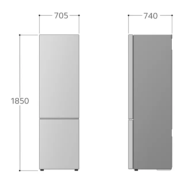 LG Frigorifero combinato 185 cm GBB567PZCMB, vista 4