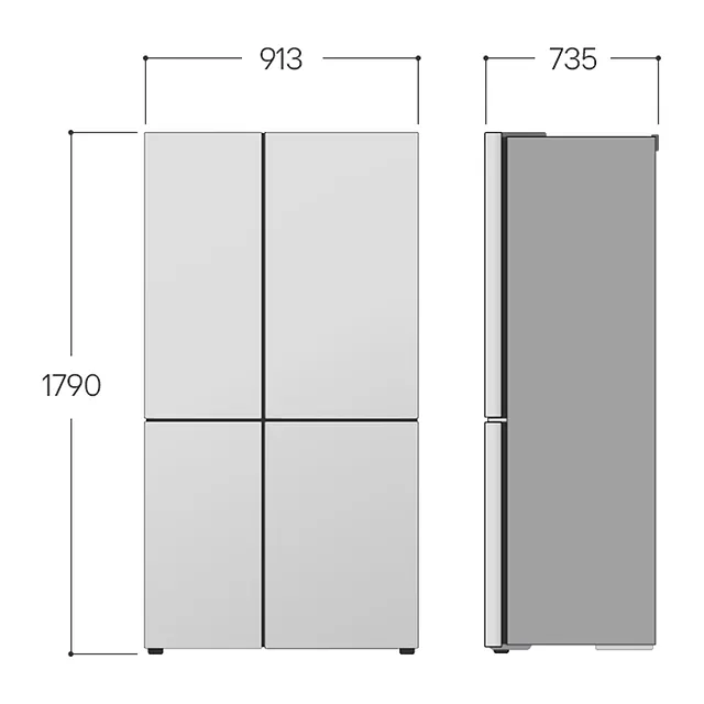 LG Frigorifero side-by-side 635 L GSLV90PZAD, vista 4