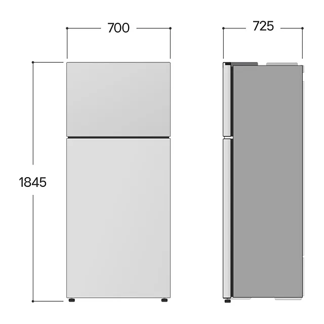 LG Frigorifero doppia porta 185 cm GTBV44PYBKD, vista 4