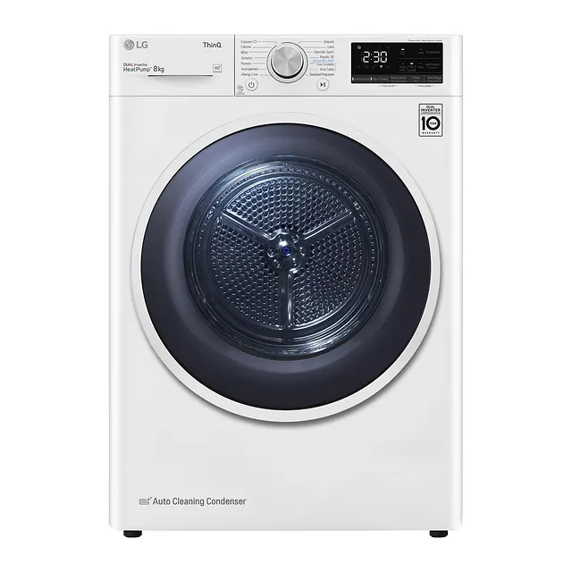 LG Asciugatrice a pompa di calore 8 kg RH80V9AVHN