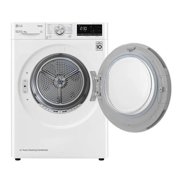 LG Asciugatrice a pompa di calore 8 kg RH80V9AVHN, vista 3