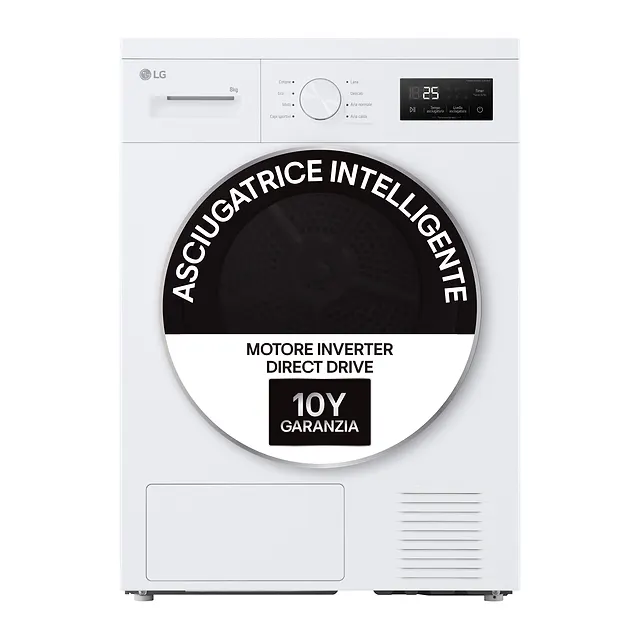 LG Asciugatrice a pompa di calore 8 kg RNA1008NWK, vista 2