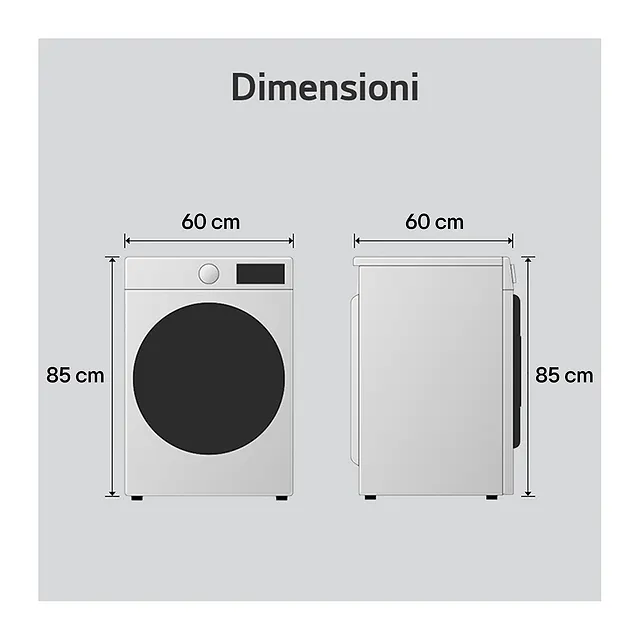 LG Asciugatrice a pompa di calore 8 kg RNA1008NWK, vista 3