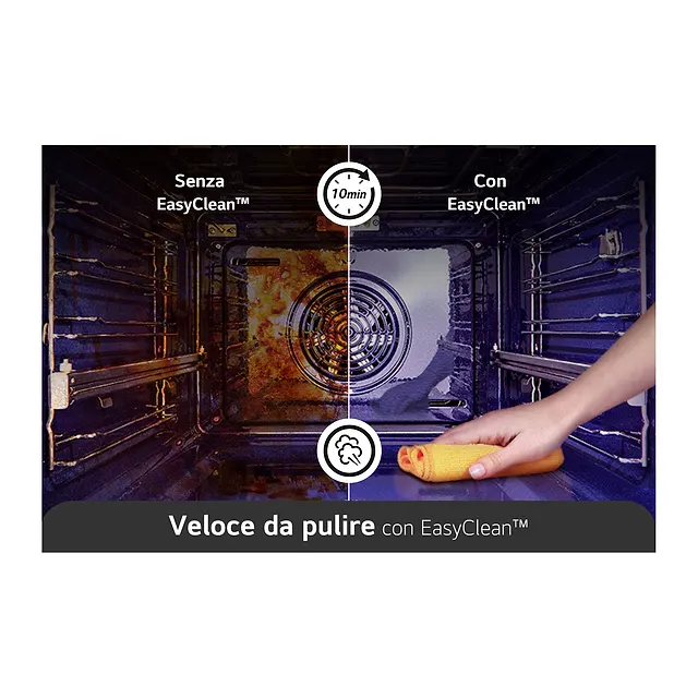 LG Forno da incasso pirolitico a vapore 76 L WSED7665B, vista 4