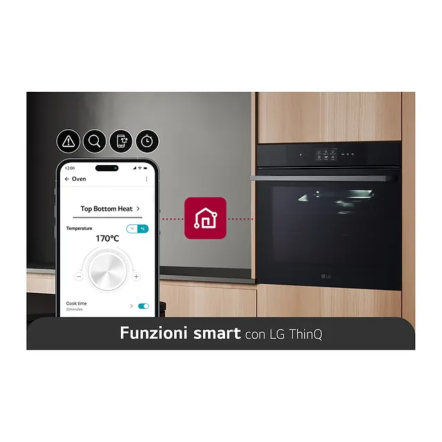 LG Forno da incasso pirolitico a vapore 76 L WSED7665B, vista 5