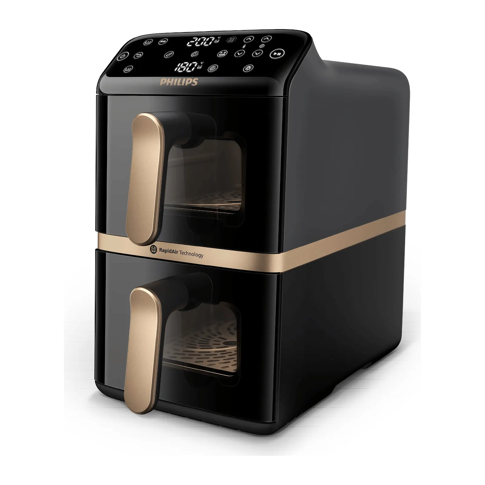 Philips Airfryer Serie 4000 doppio cestello verticale NA462/70