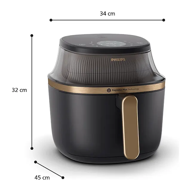 Philips Friggitrice ad aria Serie 3000 7,2 L NA342/00, vista 2