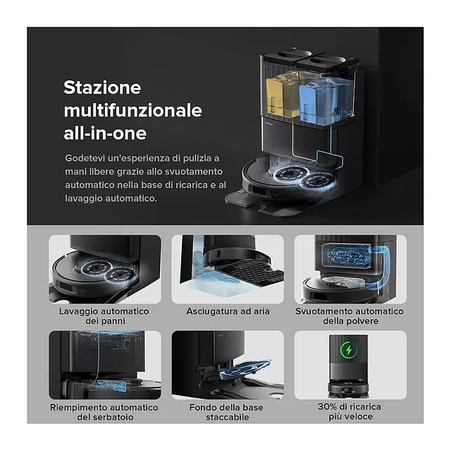 Roborock QR 598 con stazione tutto in uno, vista 2