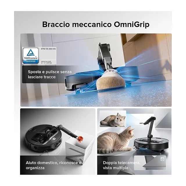 Roborock Saros Z70 con braccio OmniGrip, vista 3