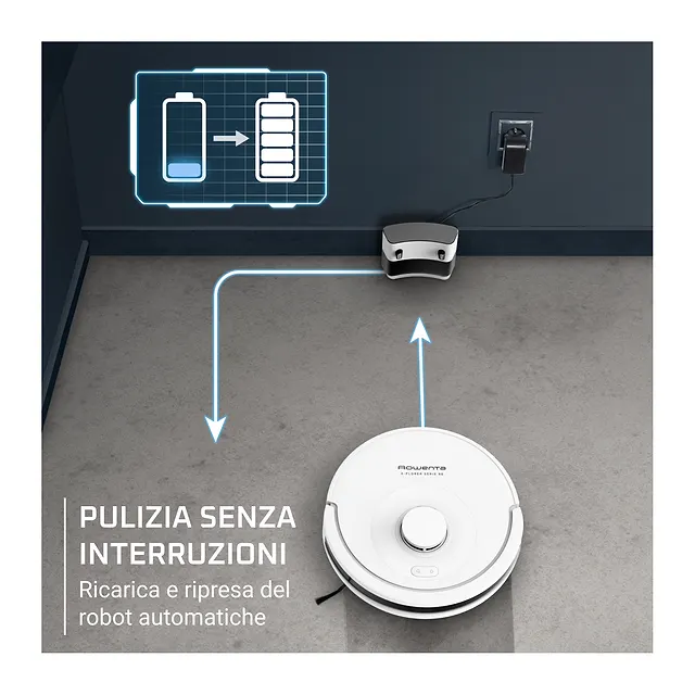 Rowenta Robot aspirapolvere e lavapavimenti X-Plorer RR8777WH, vista 5