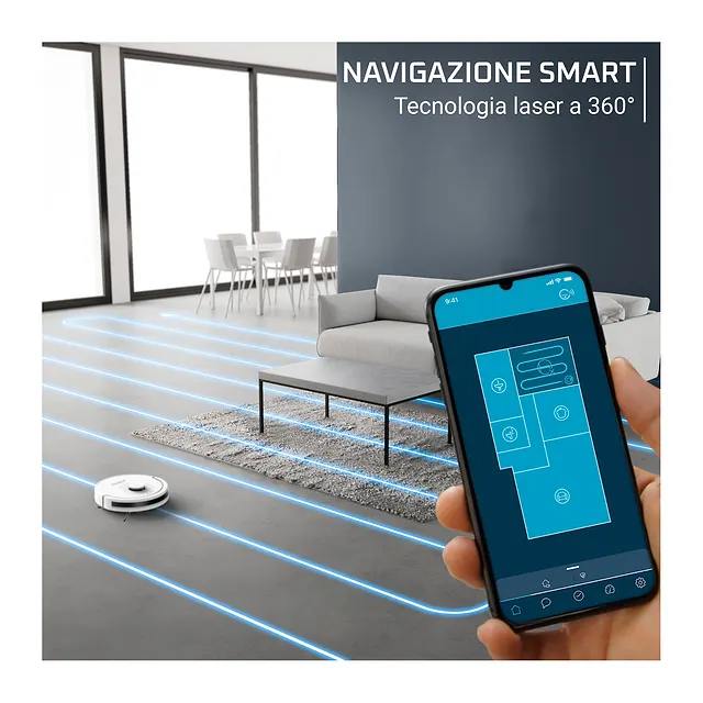 Rowenta Robot aspirapolvere e lavapavimenti X-Plorer RR8797WH, vista 6