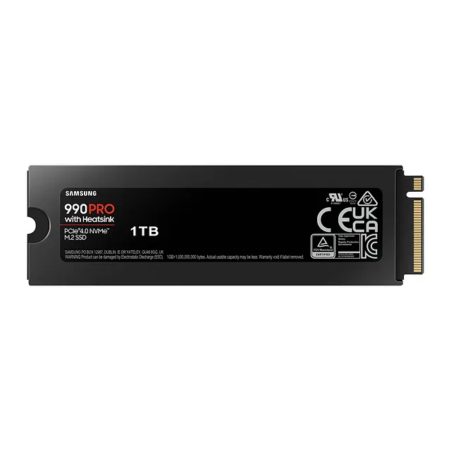Samsung 990 PRO con dissipatore (SSD M.2 NVMe per PS5), vista 2