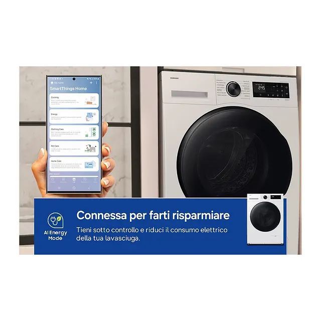 Samsung Lavasciuga Crystal Clean 9+6 kg WD90HG5U34BEET, vista 4