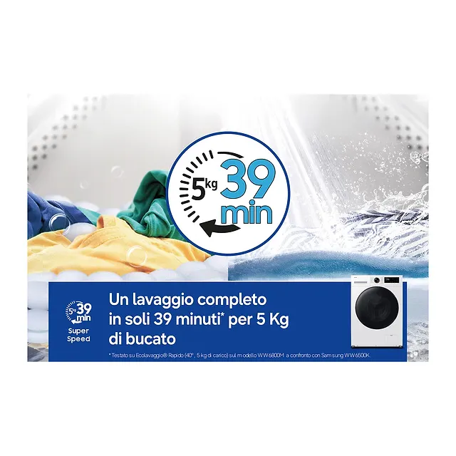 Samsung Lavasciuga Crystal Clean 9+6 kg WD90HG5U34BEET, vista 6