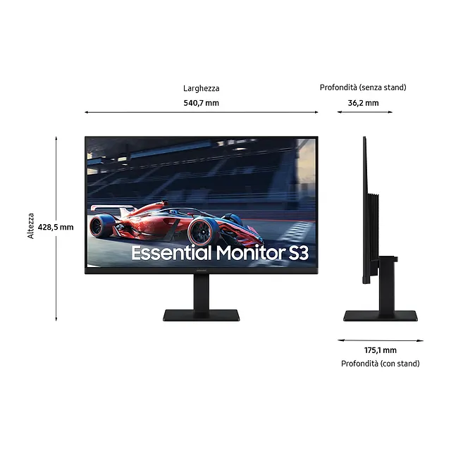 Samsung Monitor Essential 24" S30GD, vista 2