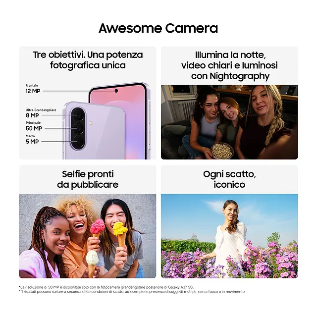 Samsung Galaxy A37 5G Awesome Charcoal, vista 4