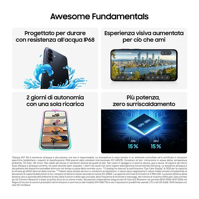 Samsung Galaxy A57 5G Awesome Navy, vista 5
