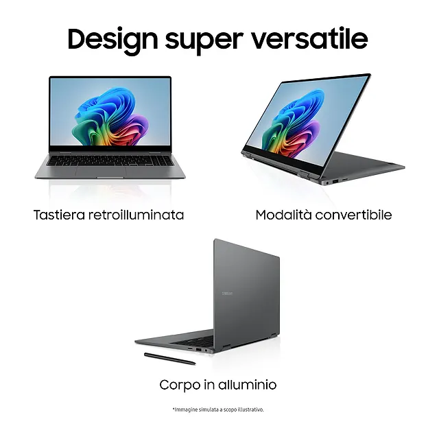 Samsung Galaxy Book5 360 15,6" (Core Ultra 5, 16 GB, 512 GB), vista 3