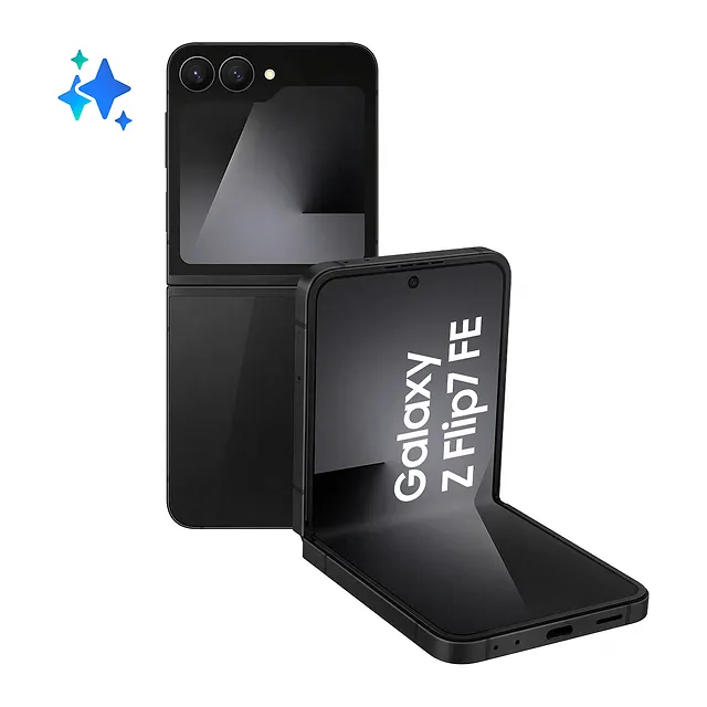 Samsung Galaxy Z Flip7 FE Black, vista 3