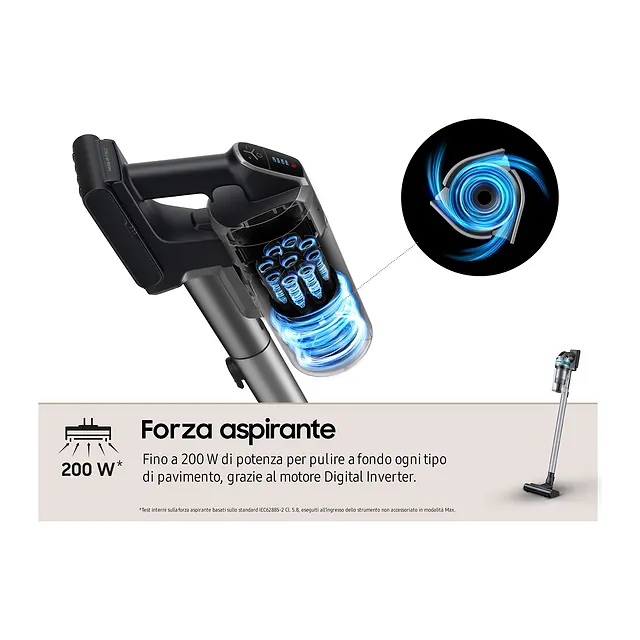 Samsung Jet 75E Pet 200W VS20B75AGR1, vista 5
