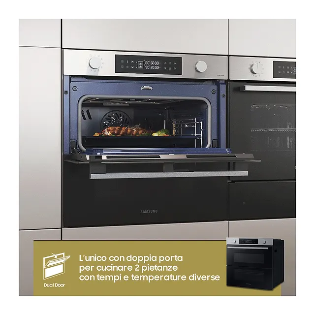 Samsung Forno da incasso 76 L NV7B45403BS, vista 5