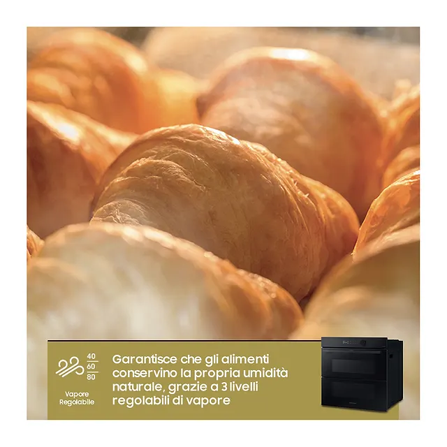 Samsung Forno da incasso a vapore 76 L NV7B5760WBK, vista 6