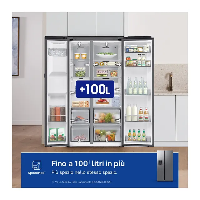 Samsung Frigorifero side-by-side Serie 8 634 L RS80F67KCTEF, vista 6
