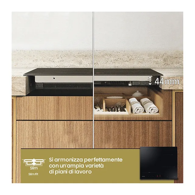 Samsung Piano cottura a induzione Slim Fit Flex Zone 60 cm NZ64B5045GK, vista 5
