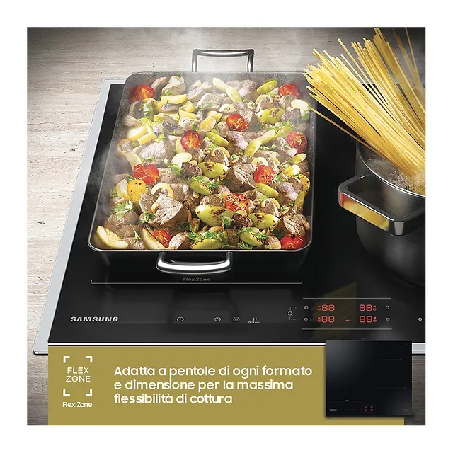 Samsung Piano cottura a induzione Slim Fit Flex Zone 60 cm NZ64B5045GK, vista 6