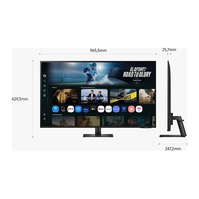 Samsung Monitor Smart 43" M70F, vista 5