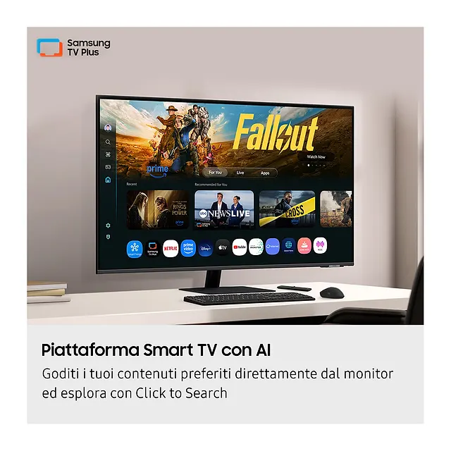 Samsung Monitor Smart 43" M70F, vista 6