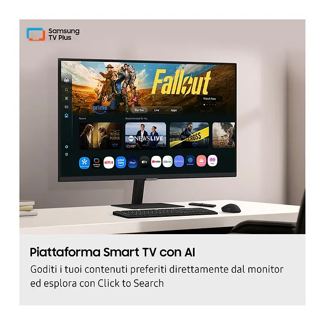 Samsung Smart Monitor M7 M70F 32" UHD, vista 6