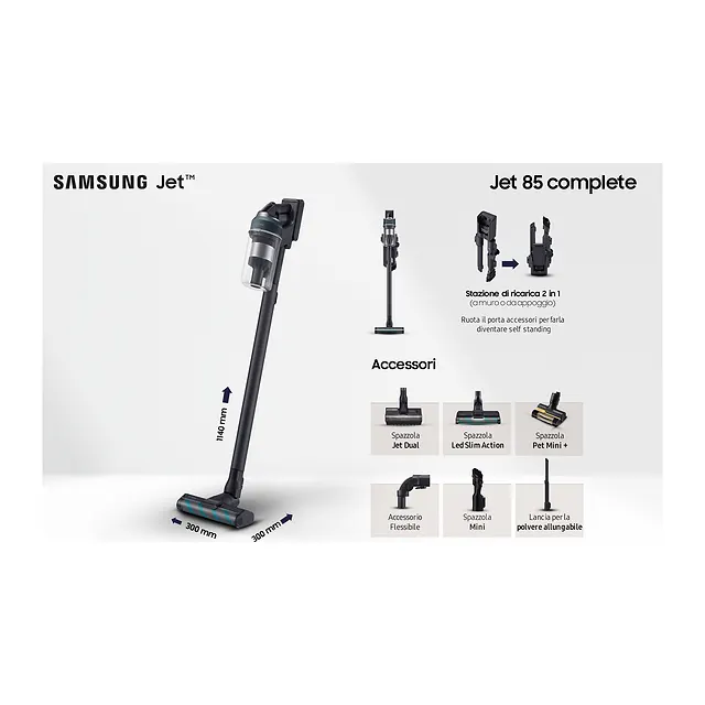 Samsung Scopa elettrica VS20C8524TB, vista 4