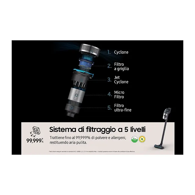 Samsung Scopa elettrica VS20C8524TB, vista 5