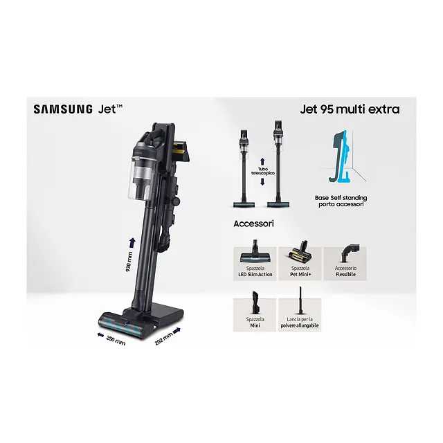 Samsung Scopa elettrica VS20C955CTK, vista 5