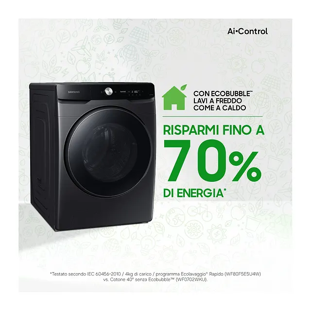 Samsung Lavatrice 20 kg WF20DG8650BV, vista 4