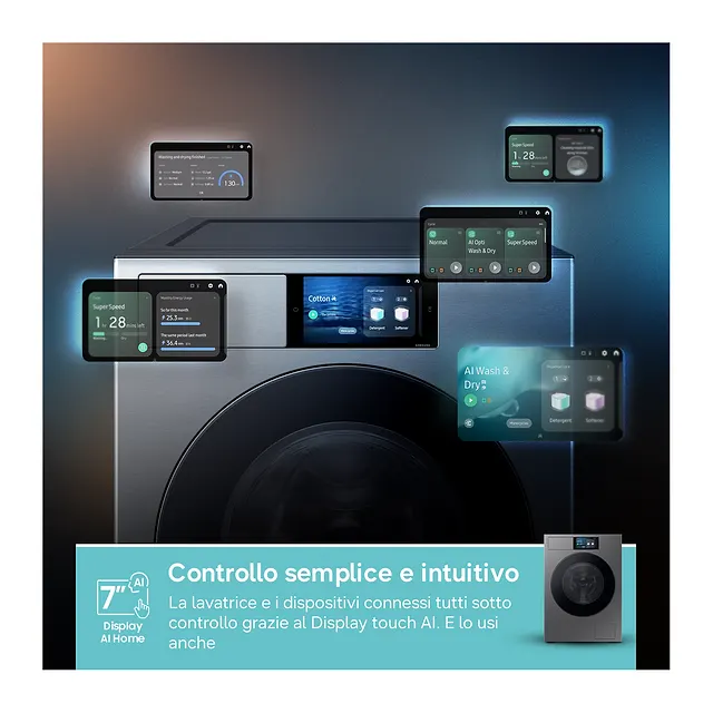 Samsung Lavatrice 9 kg WF90F09C4SU3, vista 6