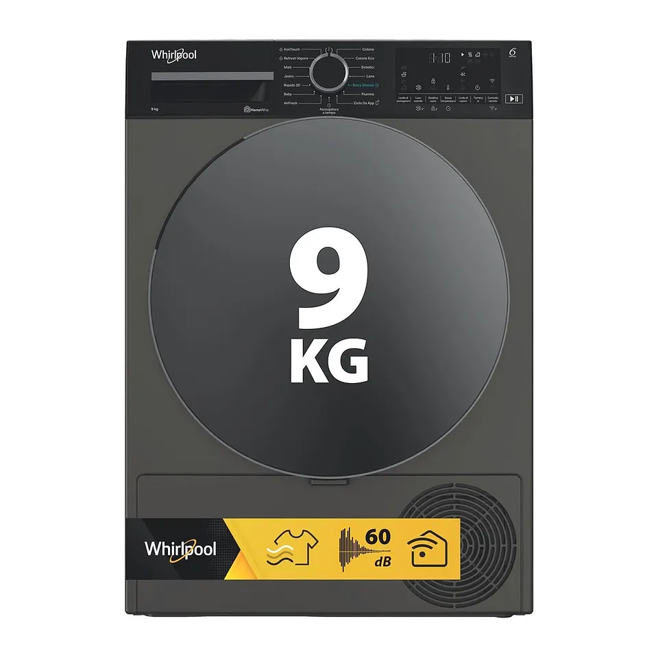 Whirlpool Asciugatrice a pompa di calore 9 kg C WD 96M GBS IT