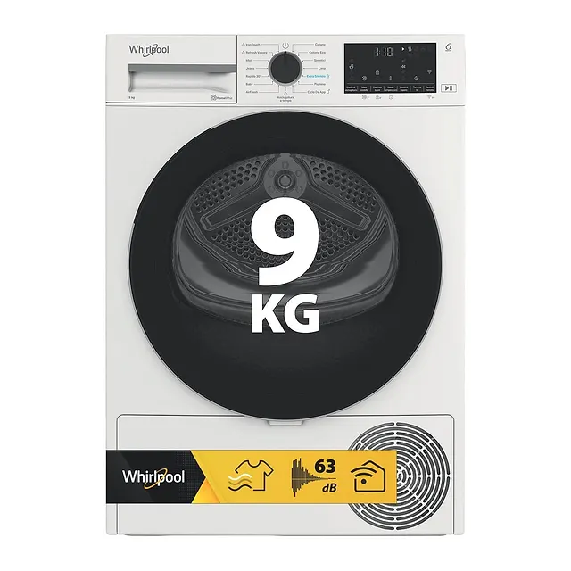 Whirlpool Asciugatrice a pompa di calore 9 kg C WD R49M WBS IT, vista 2