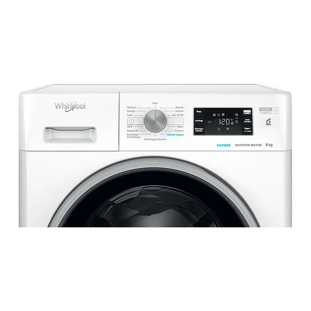 Whirlpool Lavatrice 8 kg FFB 848 BSV IT, vista 3